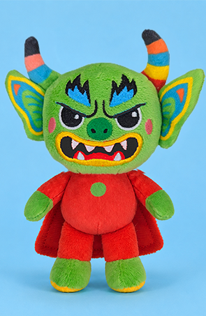 Zappy, plushie Monstricos verde